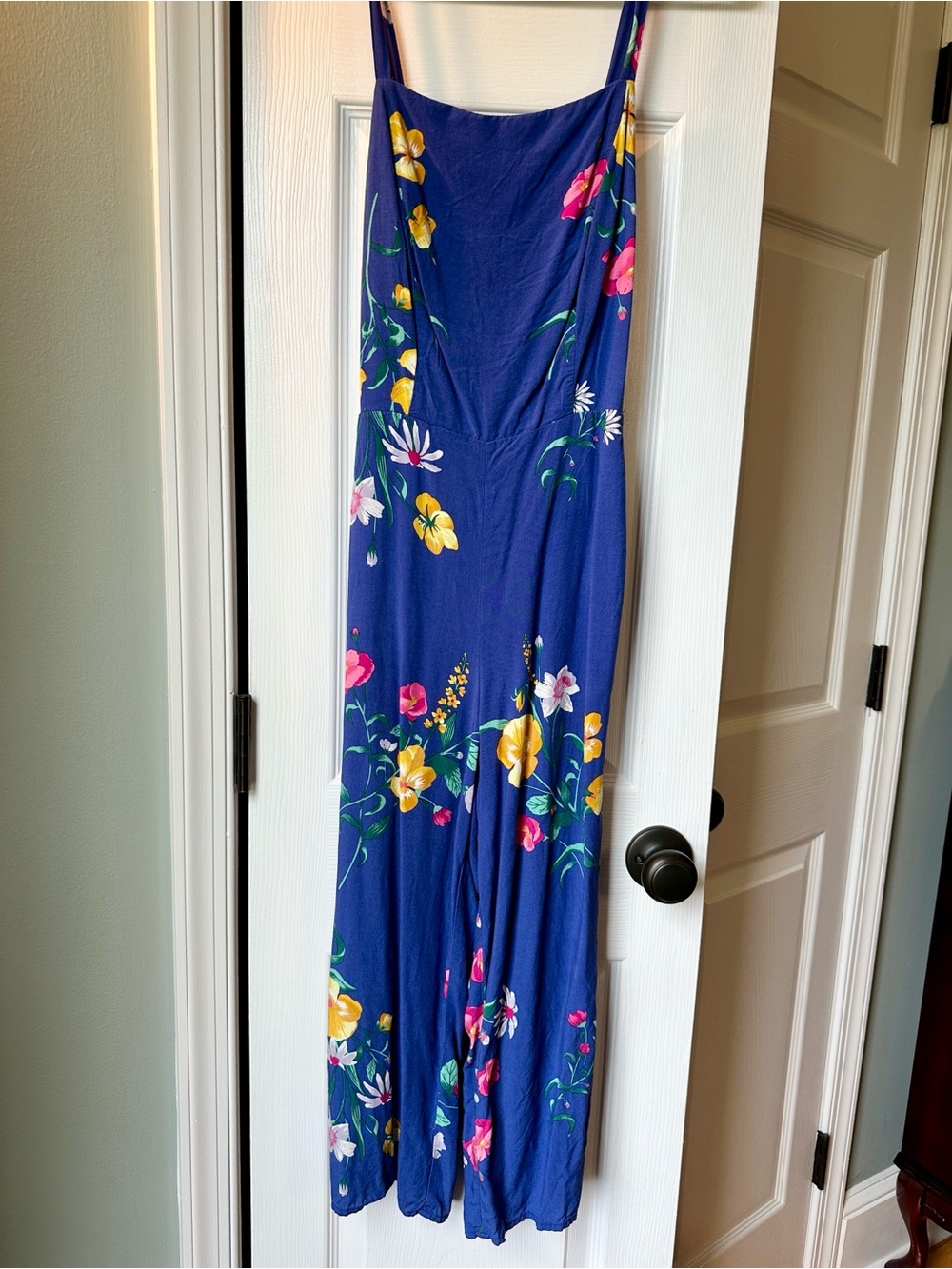 Old Navy Blue Floral Jumpsuit
